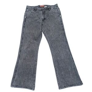 OLEG Cassini Mens‎ Black Jeans 32 Button Pocket Baggy